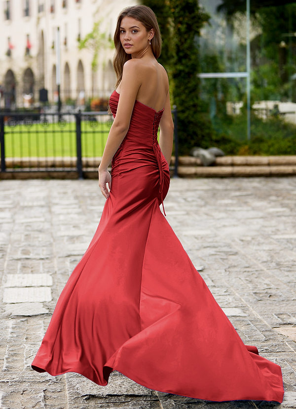 Glitz Rot Meerjungfrau-Ballkleid image1