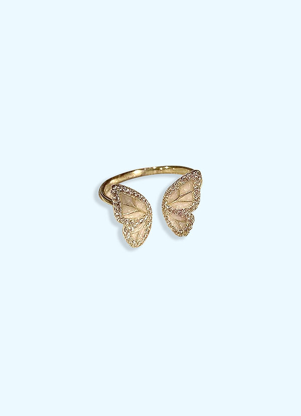 front Butterfly Blossom Ring