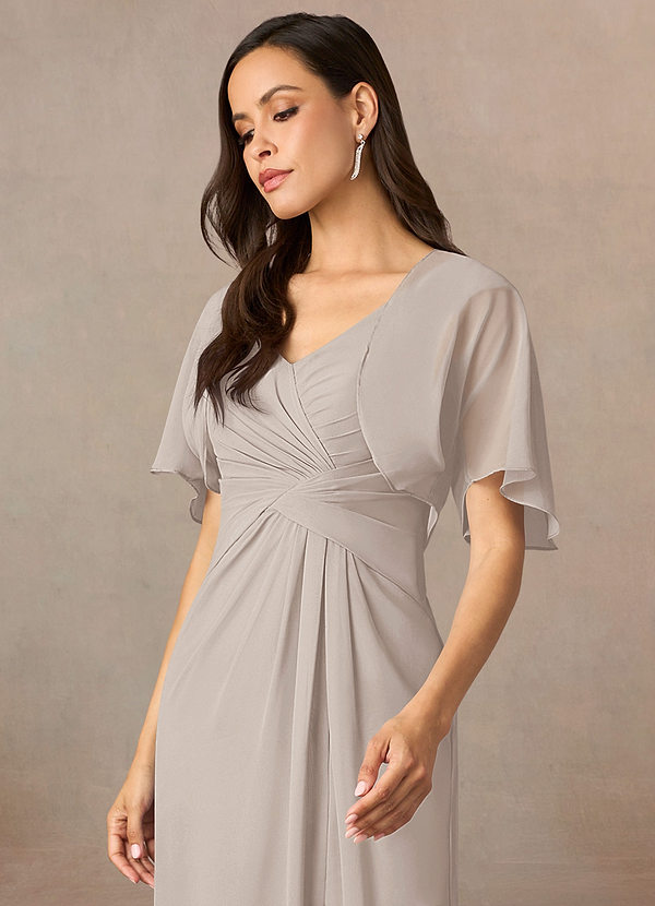 front Azazie Salome-Chiffon-Wickeltuch In Passender Farbe