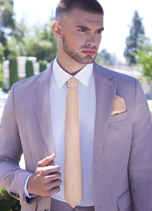 back Gentlemen's Collection Matte Satin Skinny Tie