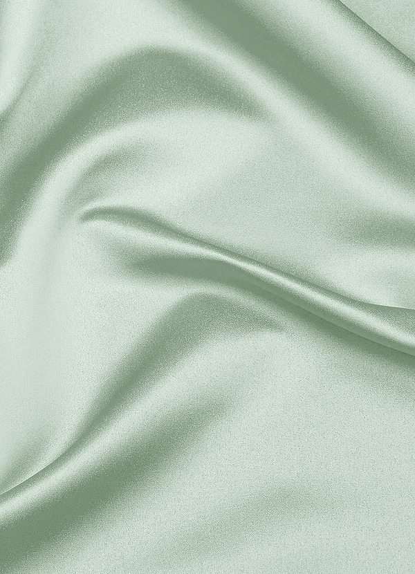 front Azazie Agave Matte Satin Fabric By the Yard