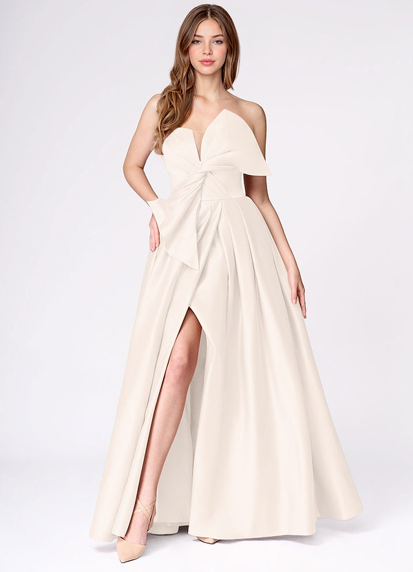 Miebow Room Strapless Illusion V-halsjurk image1