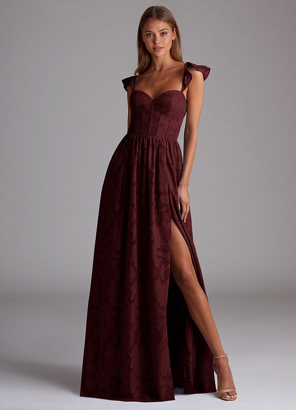 Denisse Wine Corset Maxi Dress image1