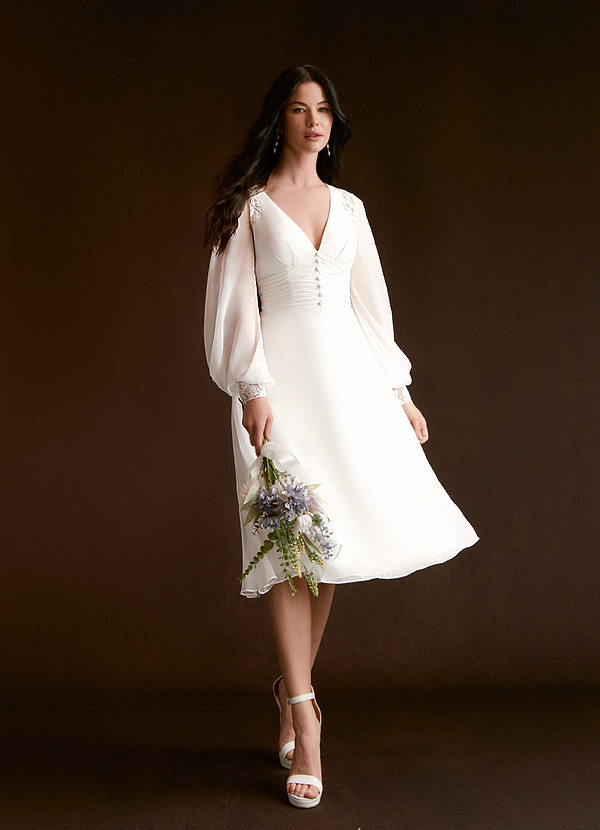 front Azazie Amila Wedding Dress