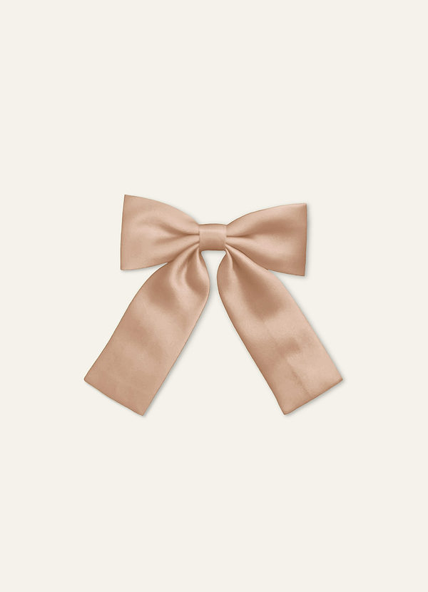 front Girls Satin Bow Hair Clip