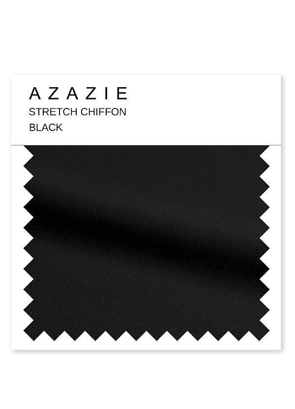 front Azazie Black Stretch Chiffon Swatch