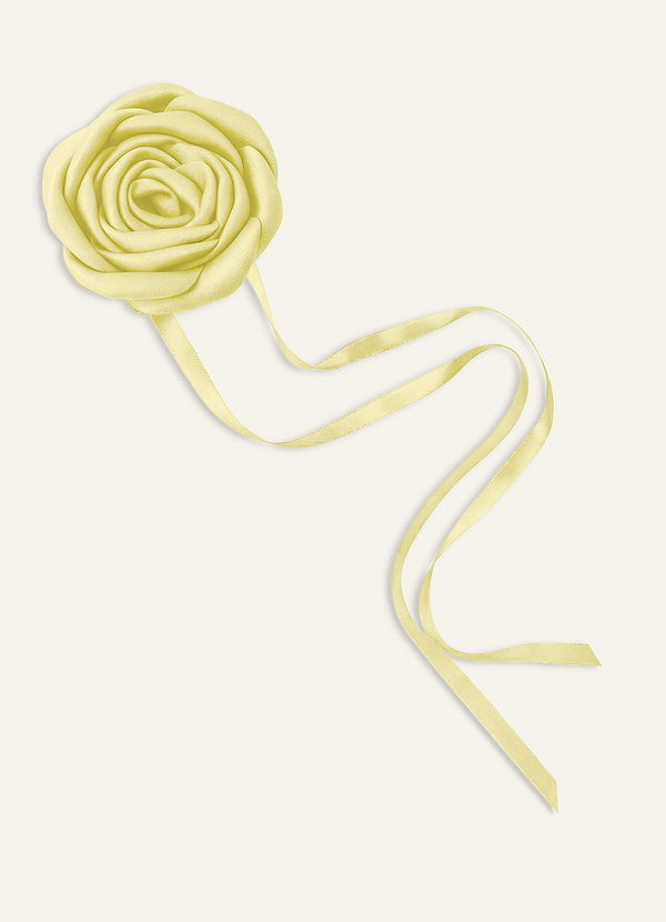 front Matching Color Rose Flower Rope Necklace