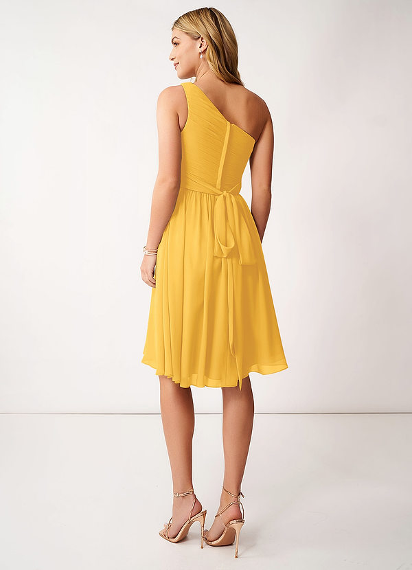 Marigold Knee Length Bridesmaid Dresses Starting at $79 | Azazie