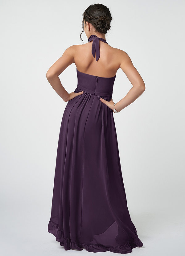 Azazie Hermione A-Line Chiffon Asymmetrical Junior Bridesmaid Dress image2