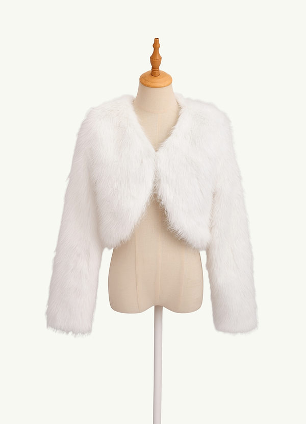 front Faux Fur Cropped Coat