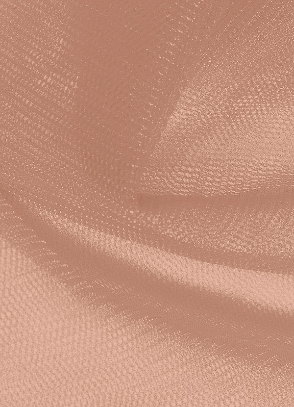 front Azazie Champagne Rose Tulle Fabric By the Yard