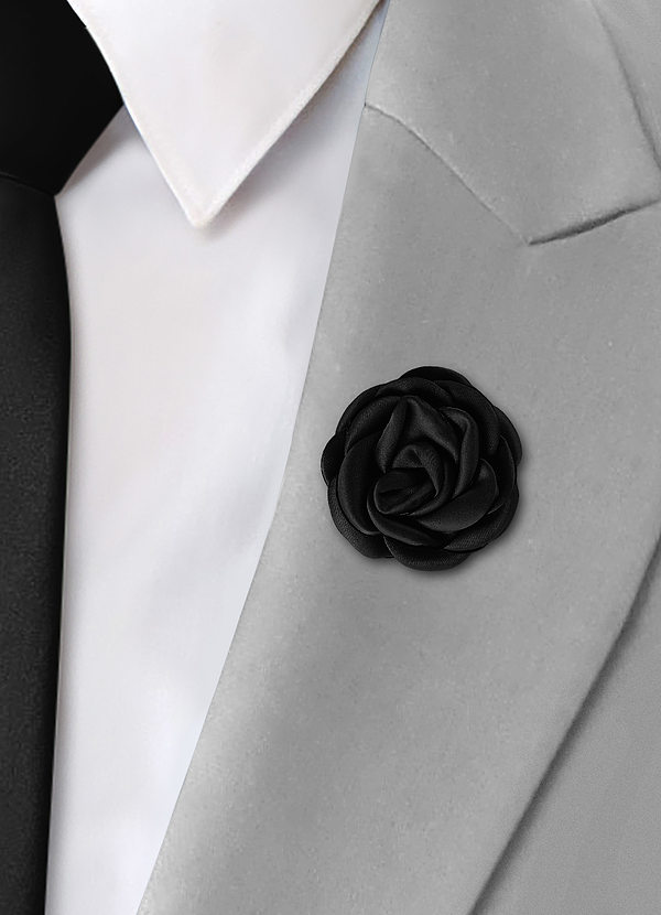 front Matt satin blommig kavajblomma