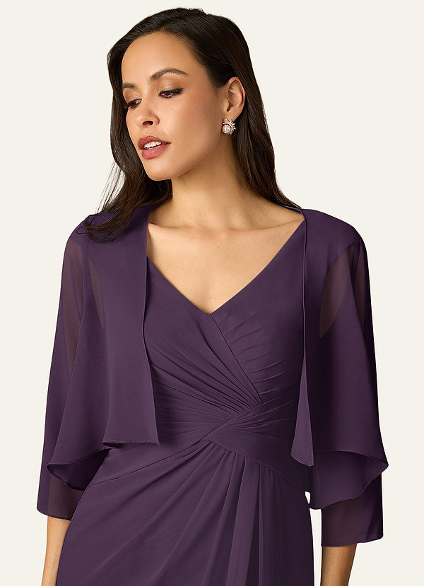 front Azazie Coprispalle In Chiffon Fisher In Colore Abbinato