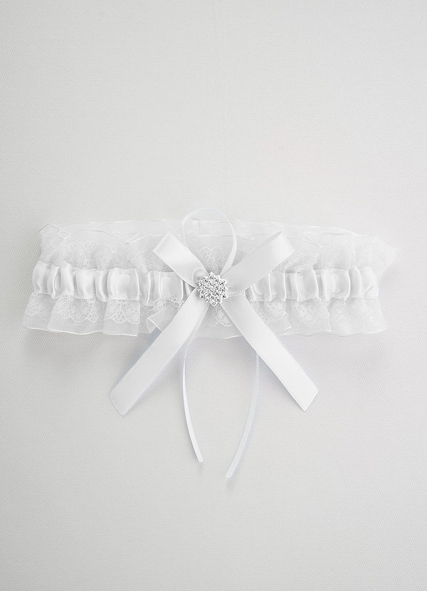 front 블루 레이스 웨딩 가터