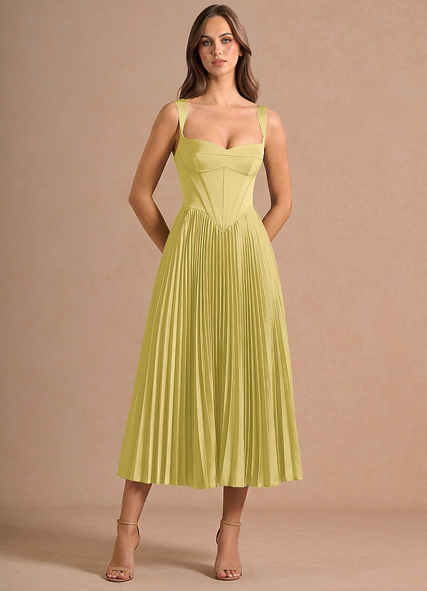 Avenelle Pastel Yellow Mid Dress image1