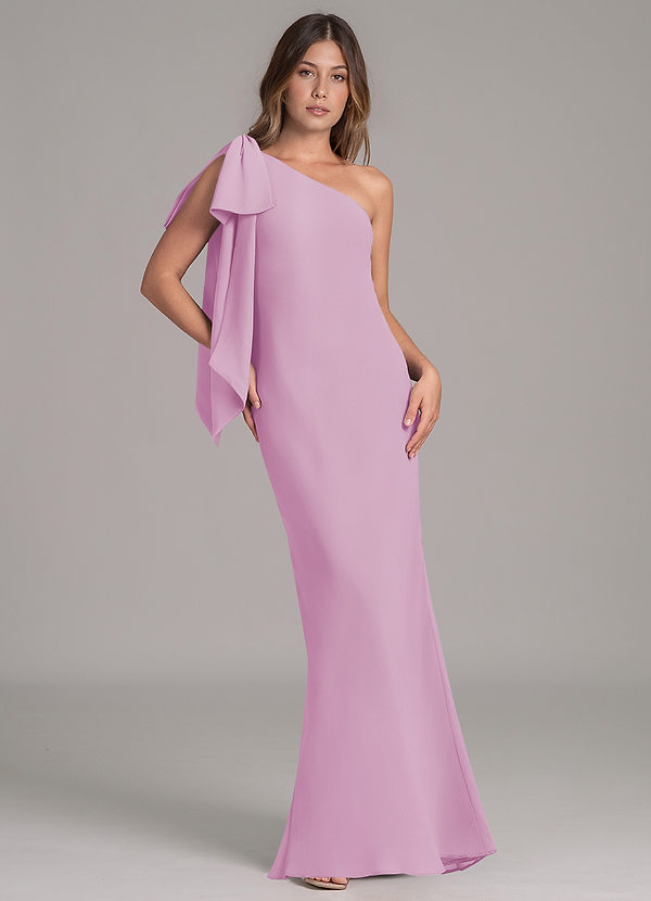 Azazie Capri Suknie dla druhen Linia A Jedno ramię Szyfon Do ziemi Sukienka image1