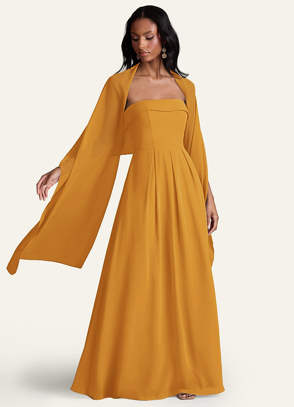 front Azazie Dopasowany kolor szyfonowego szala