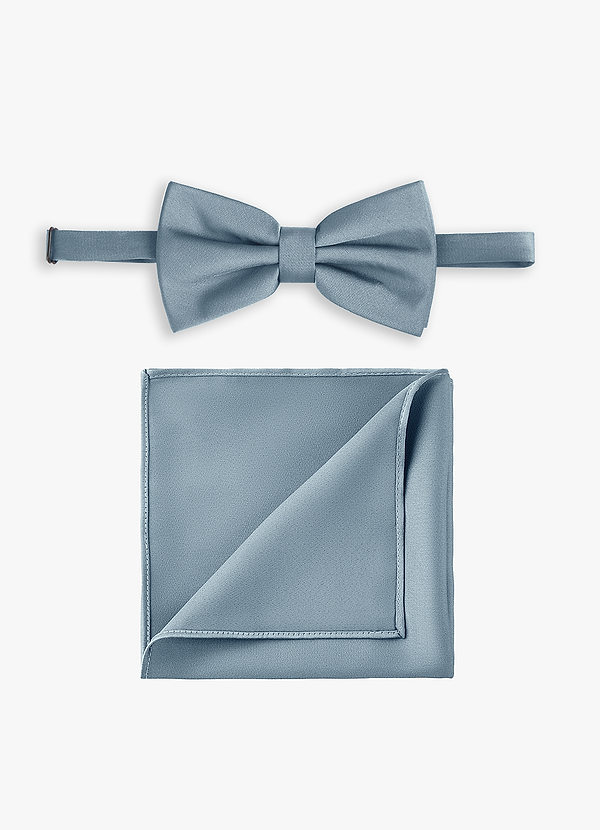 front Set papillon e fazzoletto da taschino in raso elasticizzato