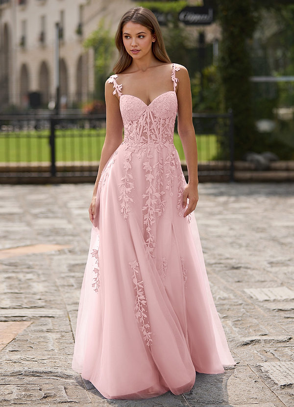 Dreamscape Rosa Rubor Vestido de fiesta de corte A image1