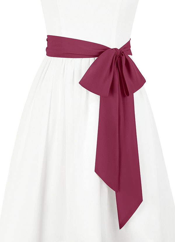 front Faixa de chiffon da mesma cor da Azazie