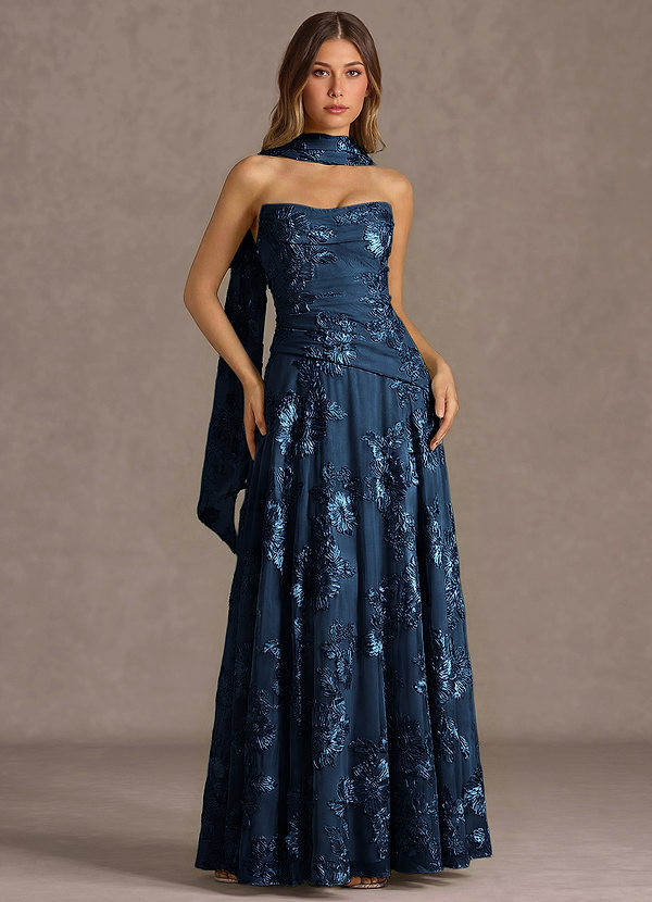 Gabriela Navy Maxi Dress image1
