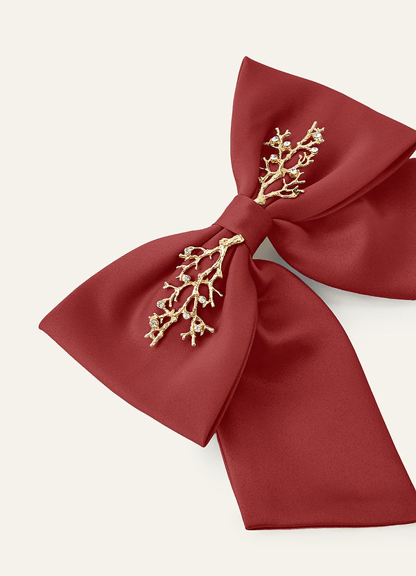 front Matching Color Metal Branch Bow Hair Clip