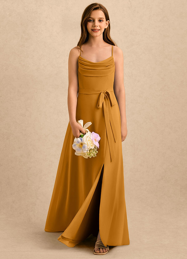 Azazie Jasslyn Girls Formal Sukienki dla dziewczynek sypiących kwiaty  image1