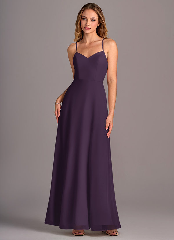 Azazie Mei Suknie dla druhen Linia A Szyfon Do ziemi Sukienka image1