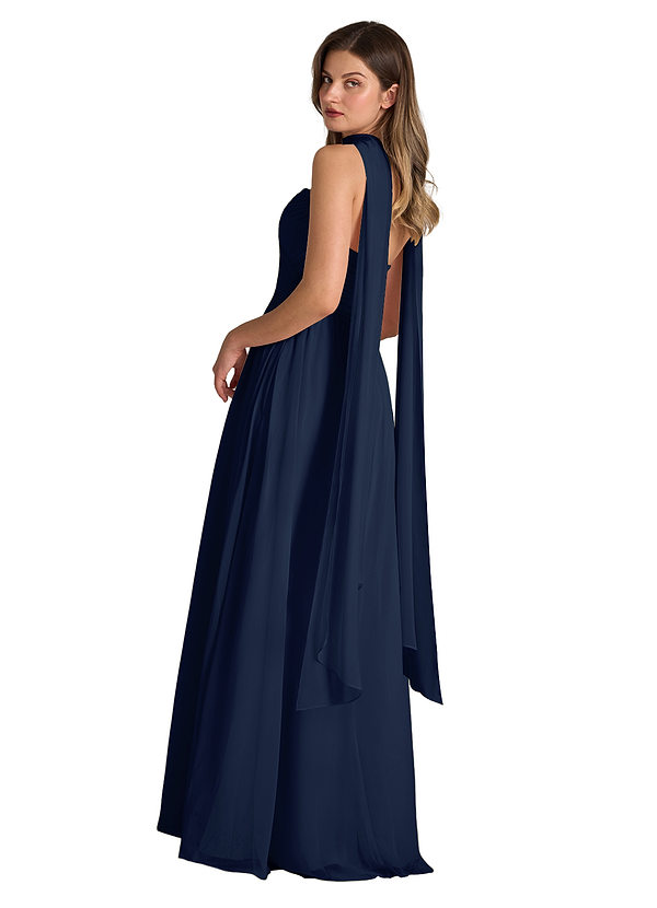 front Azazie Matching Color Chiffon Scarf
