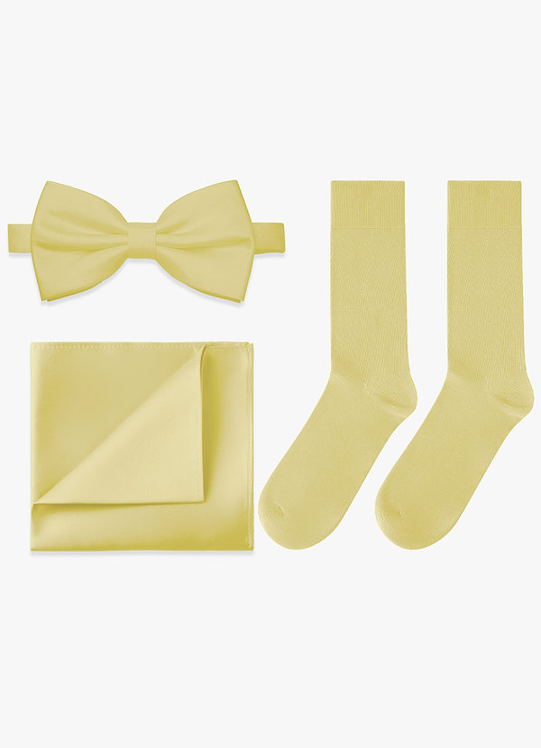 front Matching Bow Tie & Pocket Square & Socks Set
