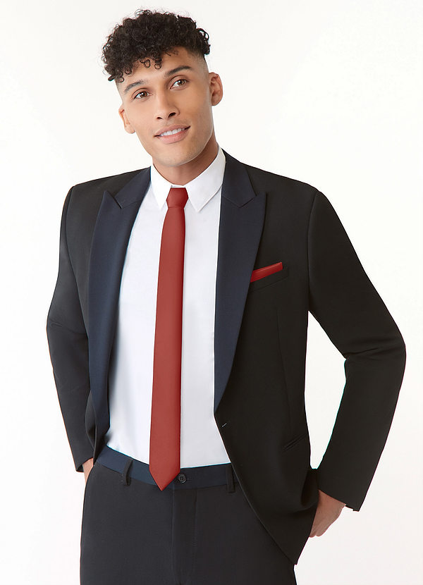 back Gentlemen's Collection Matte Satin Skinny Tie
