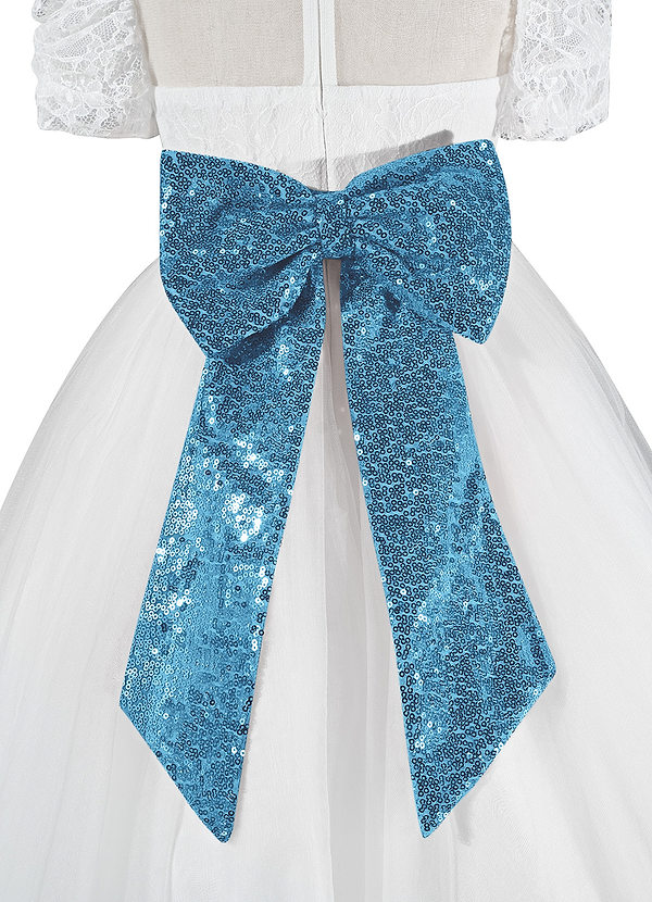 front Sequined Sash with Back Bow