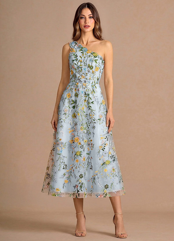 Maribela Sky Blue Midi Dress image1