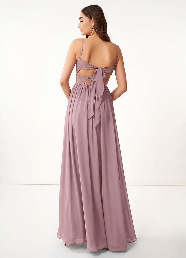 Azazie Zeya Bridesmaid Dresses A-Line Pleated Chiffon Floor-Length Dress image2