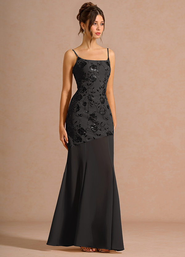 Kaavia Black Sequins Maxi Dress image1
