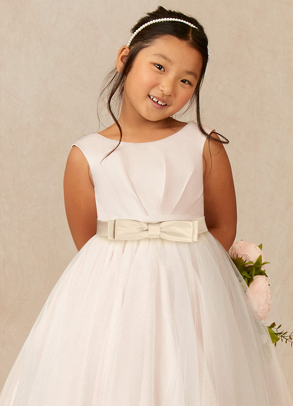 front Azazie Matching Color Satin Layered Bow Sash