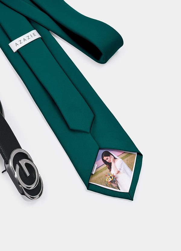 front Stropdas van stretchsatijn met gepersonaliseerde foto - stropdas op maat