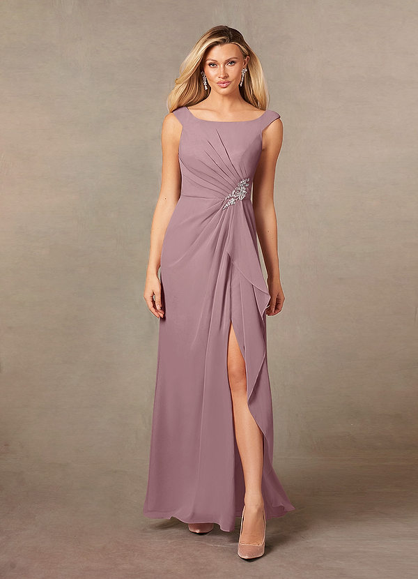 Yarrow A-Line Pleated Chiffon Dress