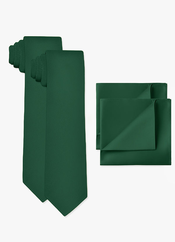 front Matte Satin Wide Tie and Pocket Square 2-Piece Set