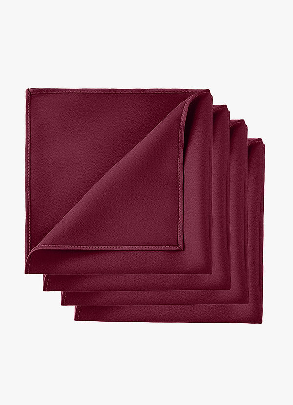 front Stretch Satin Matching Groomsmen Pocket Square Set – 4 Pieces