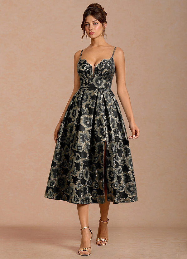 Corisande Black Midi Dress image1