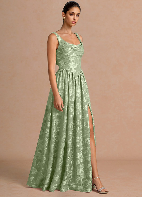 Novi Light Green Maxi Dress image1