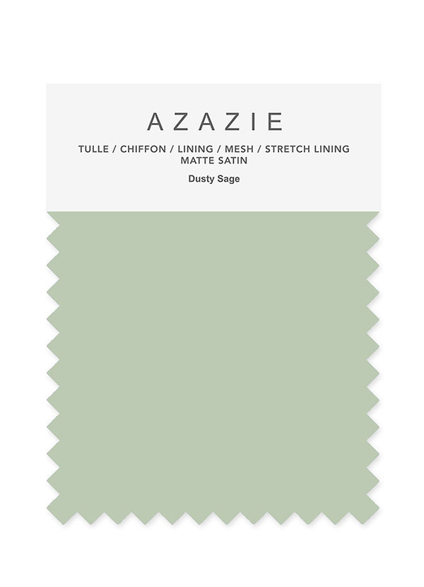 front Azazie Dusty Sage Bridal Party Swatches