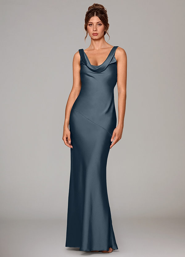Azazie Rylina Bridesmaid Dresses Twilight Mermaid Stretch Satin Dress image1