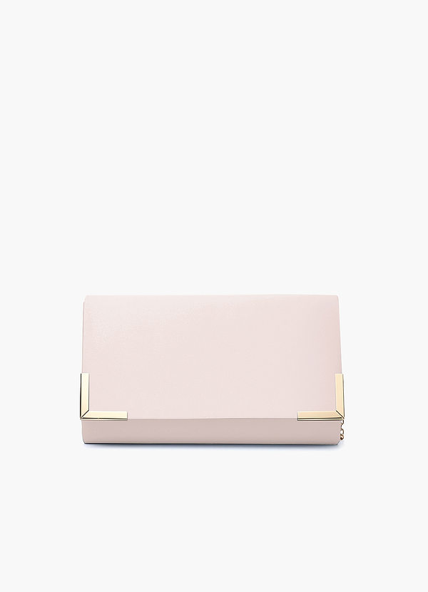 front Pochette enveloppe en satin mat de couleur assortie
