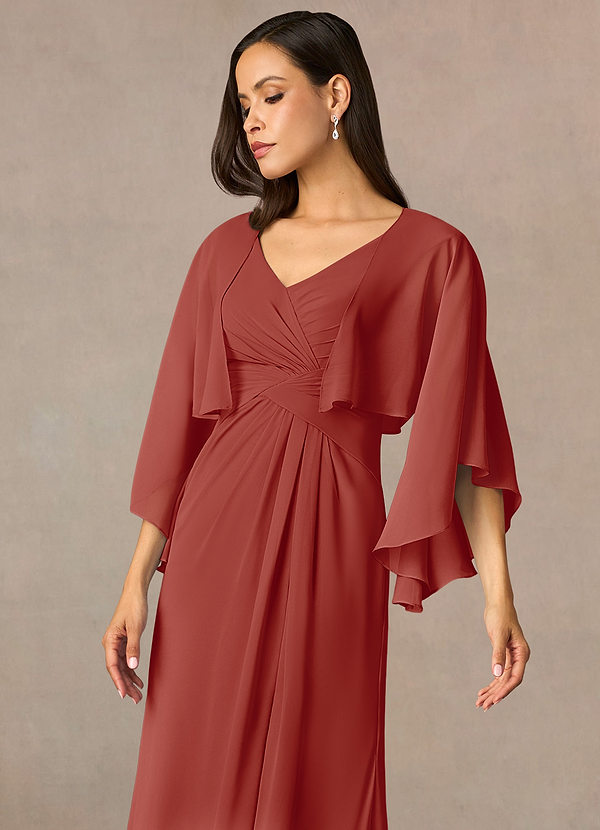 front Azazie Matching Color Deborah Chiffon Wrap
