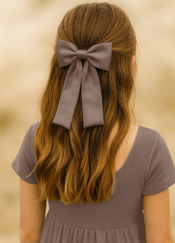 front Ensemble de pinces à cheveux avec nœud en satin pour filles