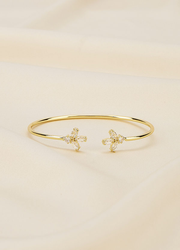 Brazalete con hojas de cristal front