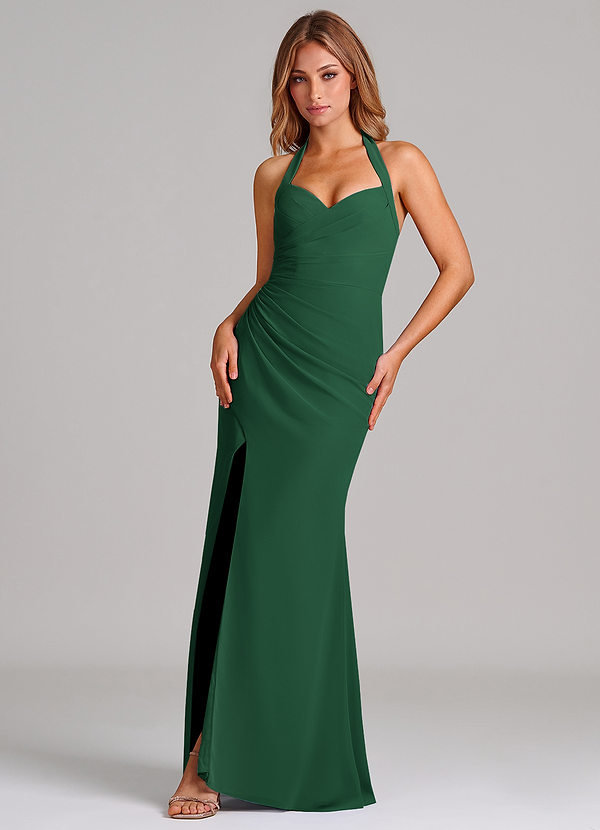 Azazie Emeria Suknie dla druhen Syrena Dekolt w kształcie serca Szyfon Do ziemi Sukienka image1