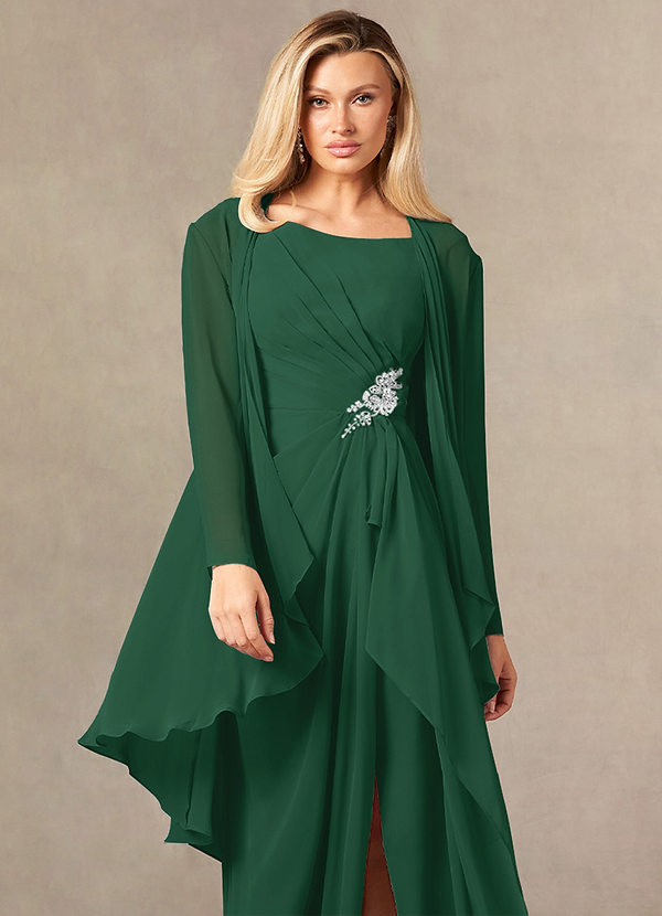 front Azazie Matching Color Devereaux Chiffon Wrap